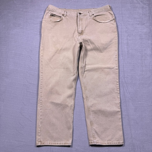 Lee Other - Lee Jeans Mens 42 x 29 Tan Straight‎ Leg Cotton Pants Khaki Casual